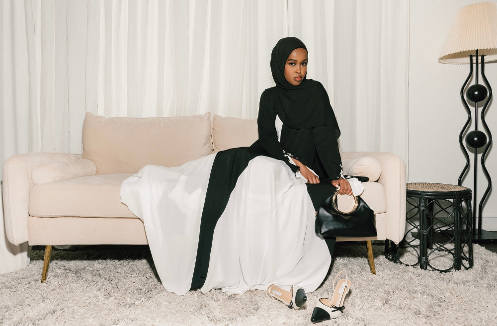 Elegant modest fashion dresses and abayas by LeyannaCo inspired by heritage